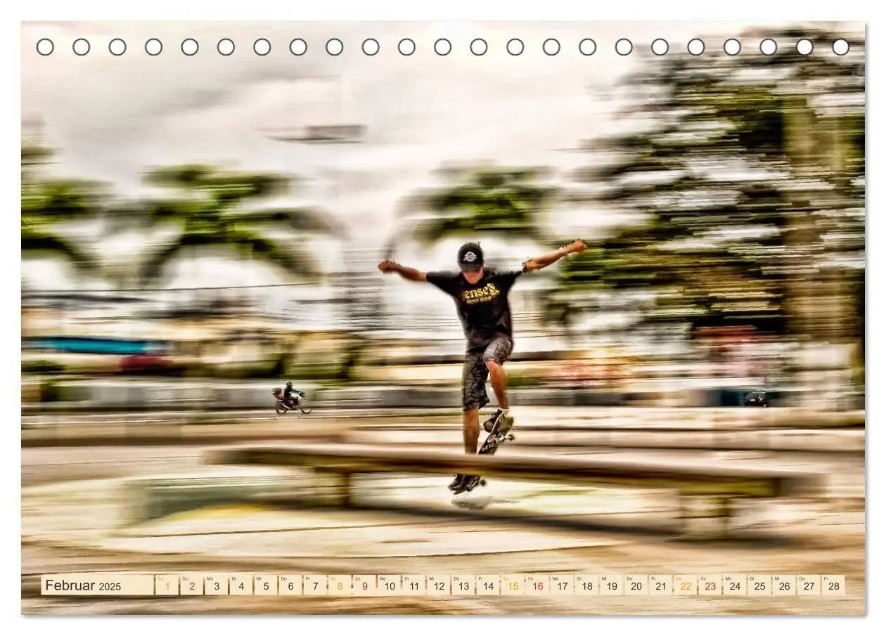 Bild: 9783435460786 | Skateboarding, so cool (Tischkalender 2025 DIN A5 quer), CALVENDO...