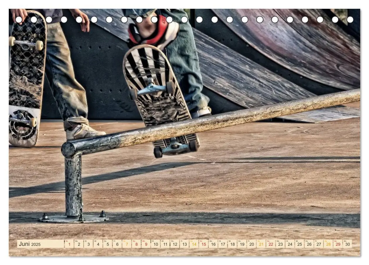 Bild: 9783435460786 | Skateboarding, so cool (Tischkalender 2025 DIN A5 quer), CALVENDO...