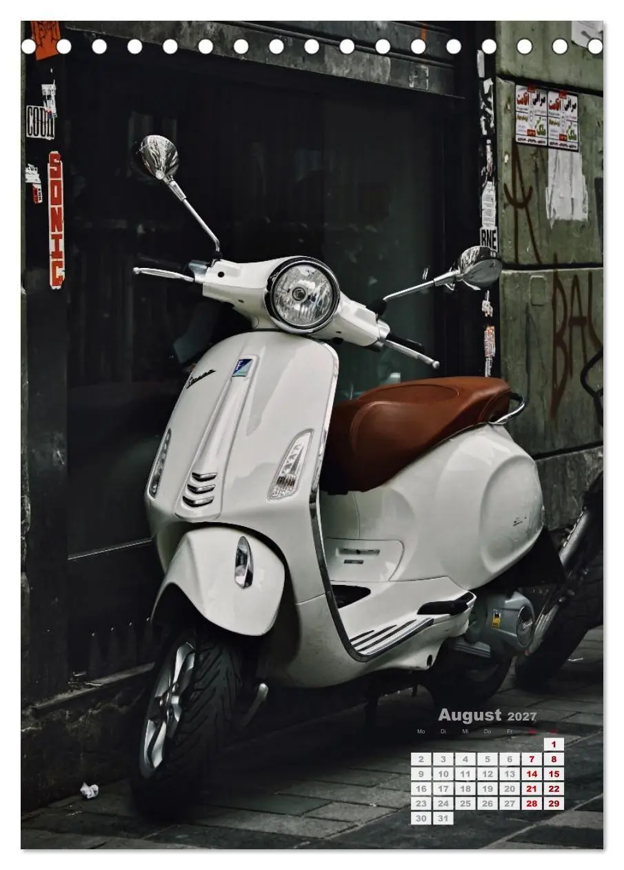 Bild: 9783569280786 | Die Liebe zur Vespa (Tischkalender 2027 DIN A5 hoch), CALVENDO...