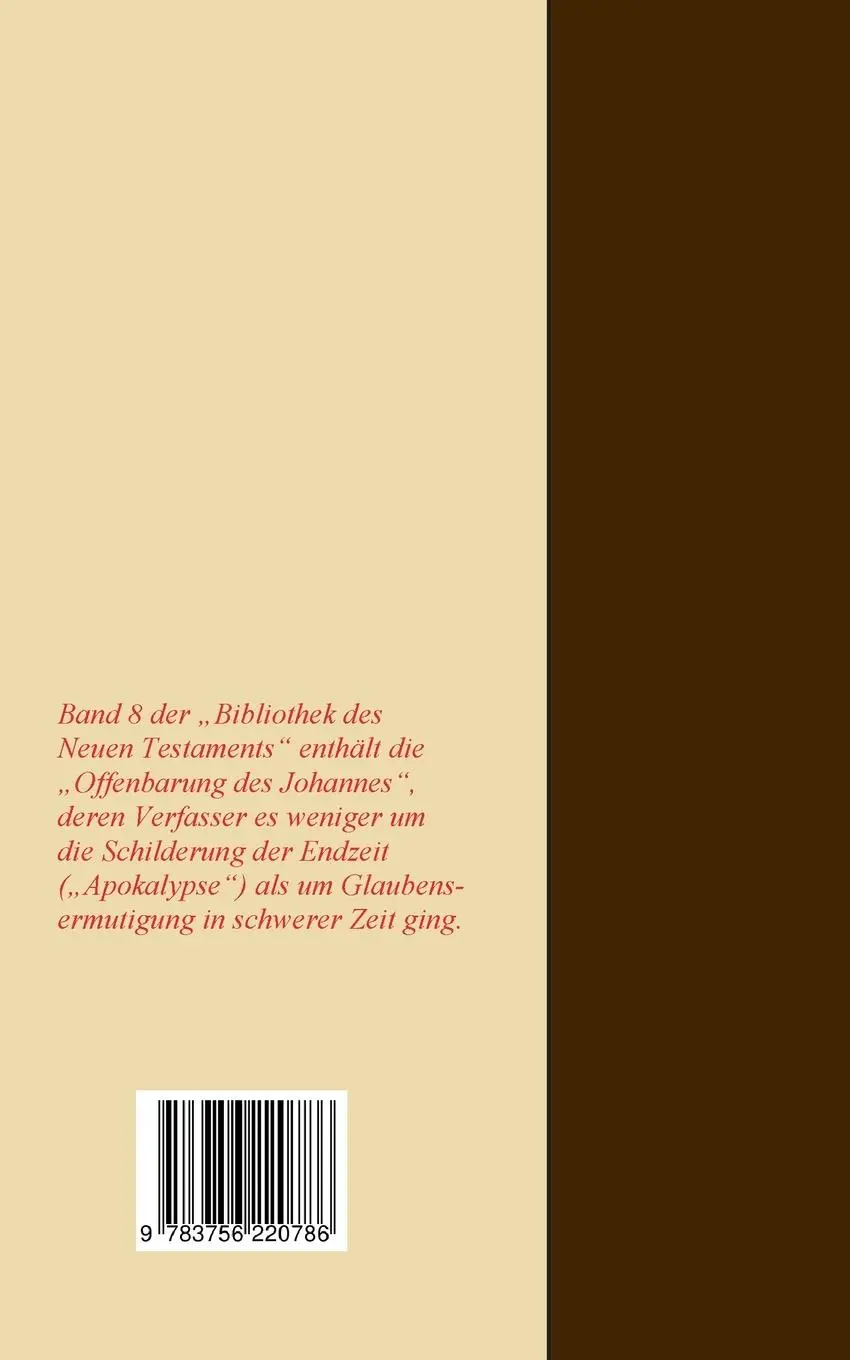Rückseite: 9783756220786 | Die Offenbarung des Johannes | Jörg Scholz | Taschenbuch | Paperback