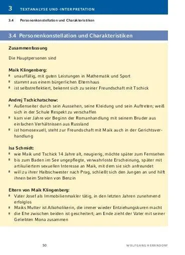 Bild: 9783804420786 | Tschick - Textanalyse und Interpretation | Wolfgang Herrndorf | Buch