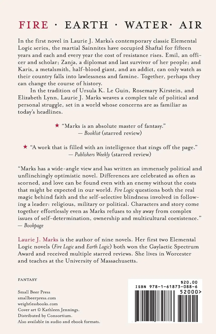 Rückseite: 9781618730886 | Fire Logic | An Elemental Logic novel | Laurie J. Marks | Taschenbuch