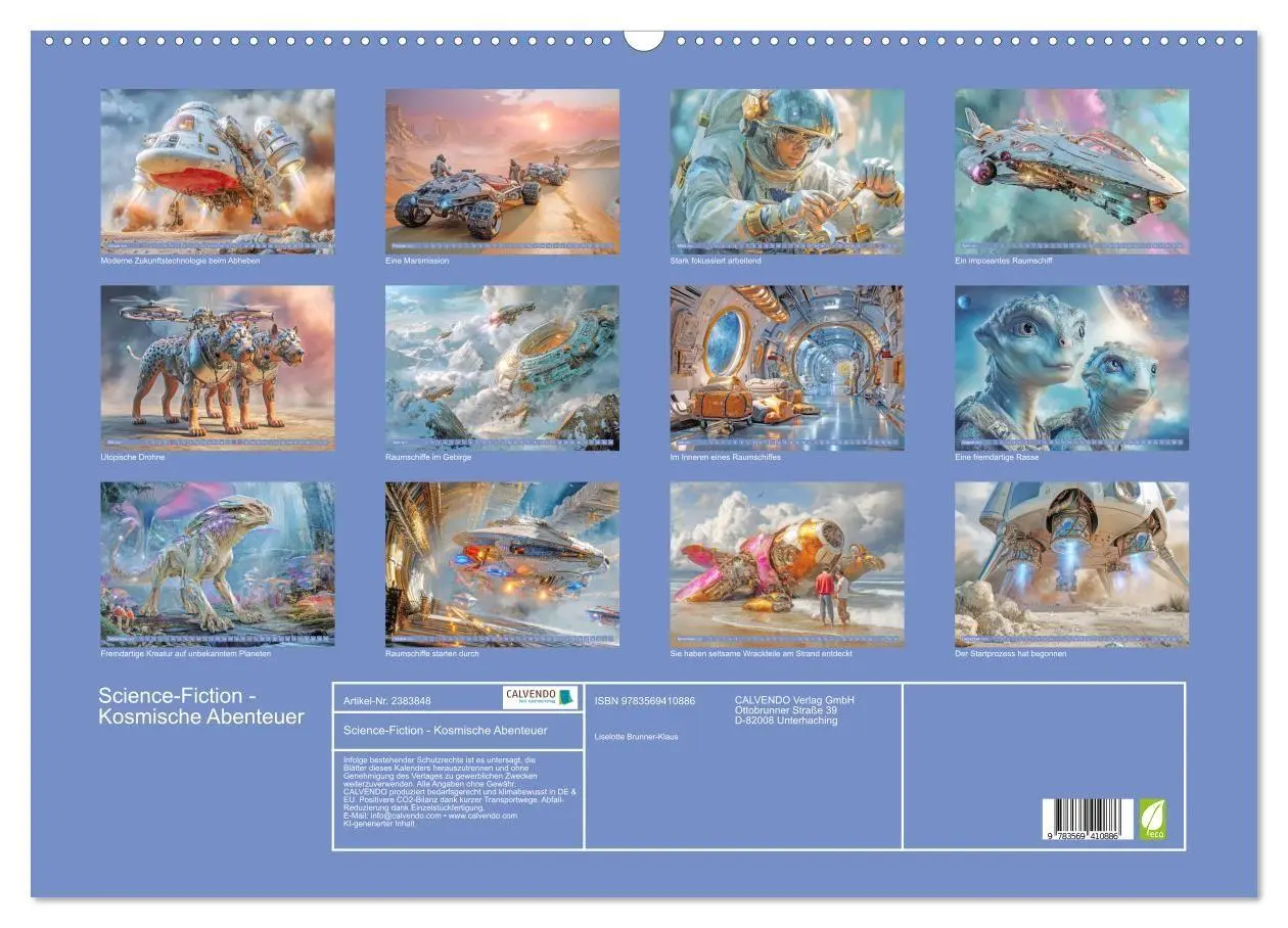 Bild: 9783569410886 | Science-Fiction - Kosmische Abenteuer (Wandkalender 2027 DIN A2...