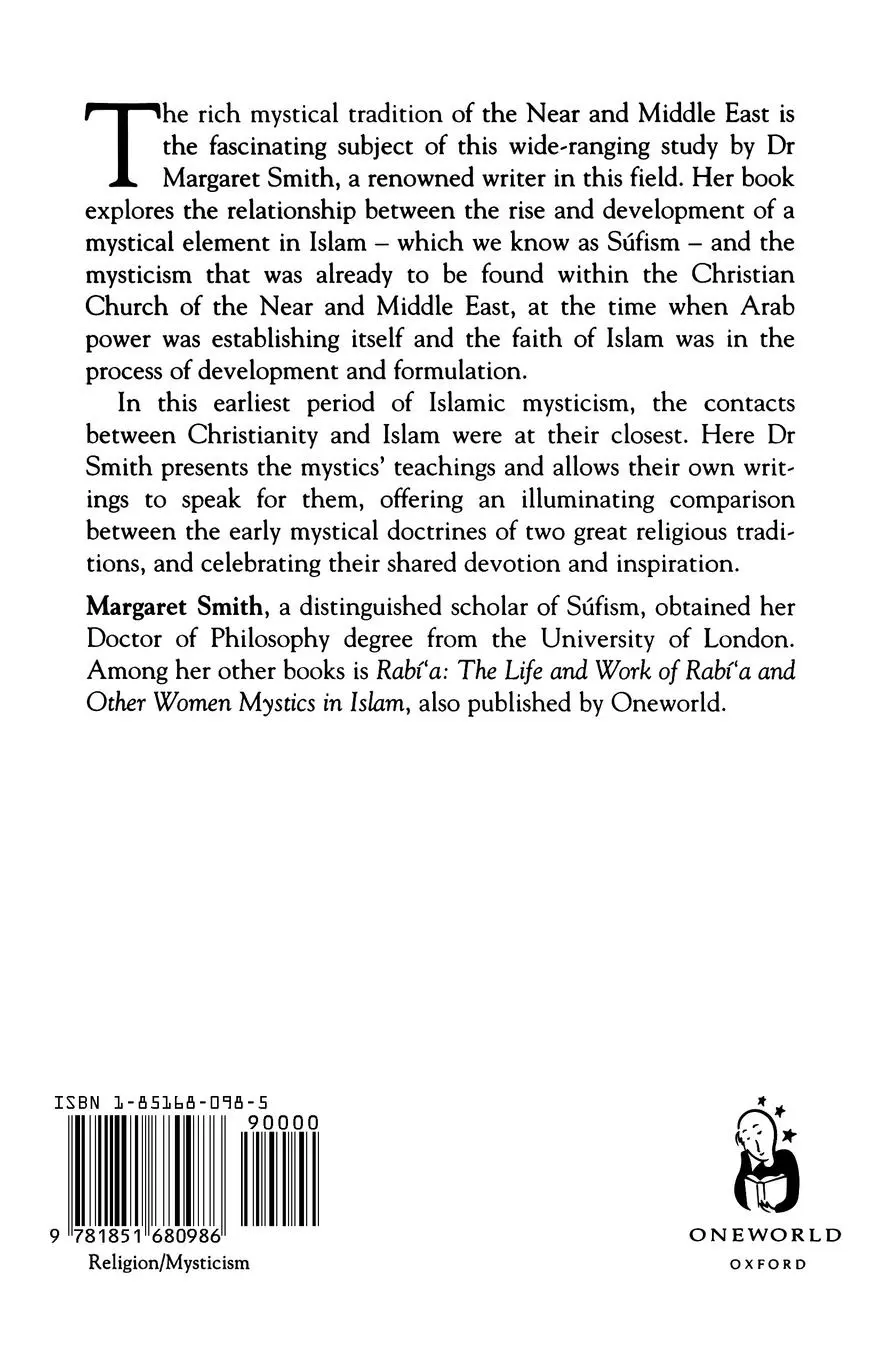 Rückseite: 9781851680986 | Studies in Early Mysticism in the Near and Middle East | Smith | Buch
