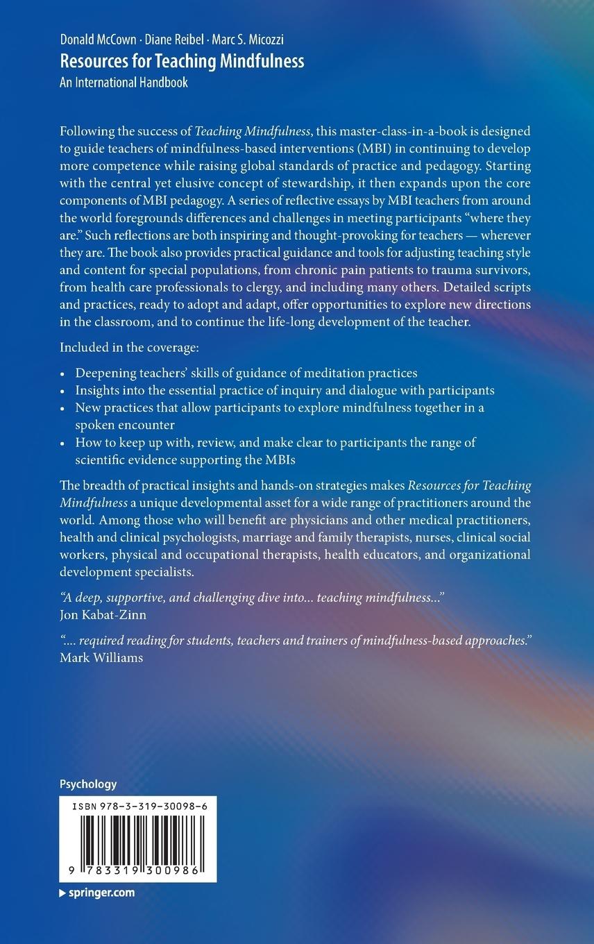 Rückseite: 9783319300986 | Resources for Teaching Mindfulness | An International Handbook | Buch