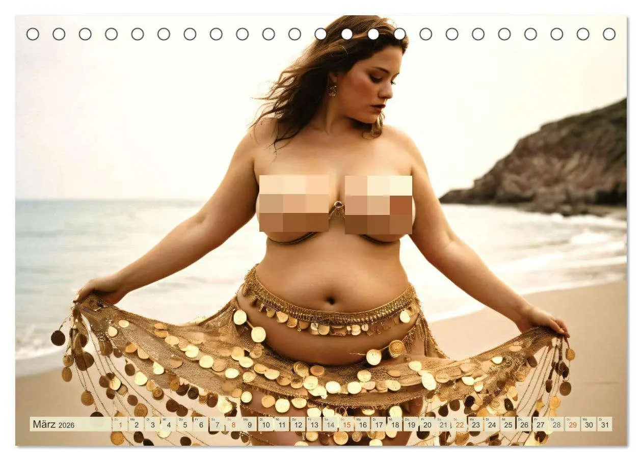Bild: 9783457460986 | XXL Beach Girls Kalender - Kurvige Frauen am Strand (Tischkalender...