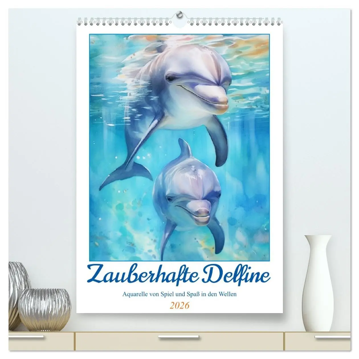 Cover: 9783516310986 | Zauberhafte Delfine. Aquarelle von Spiel und Spaß in den Wellen...