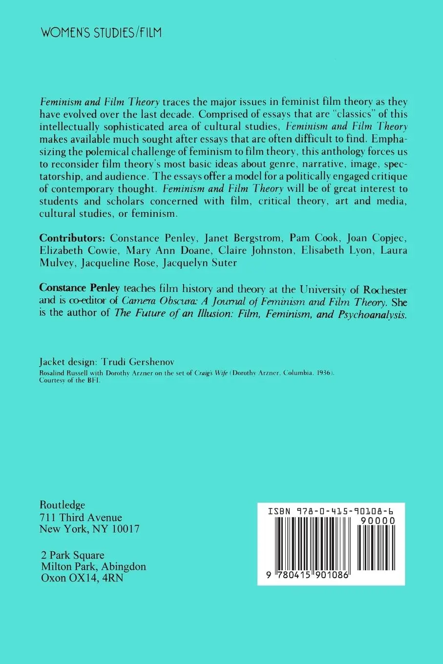 Rückseite: 9780415901086 | Feminism and Film Theory | Constance Penley | Taschenbuch | Englisch
