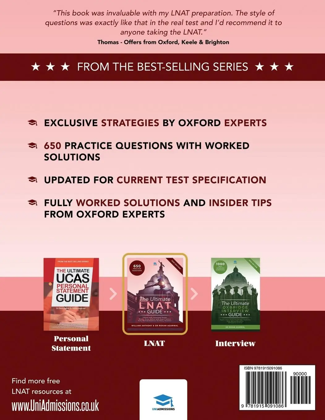 Rückseite: 9781915091086 | The Ultimate LNAT Guide | Rohan Agarwal (u. a.) | Taschenbuch | 2021