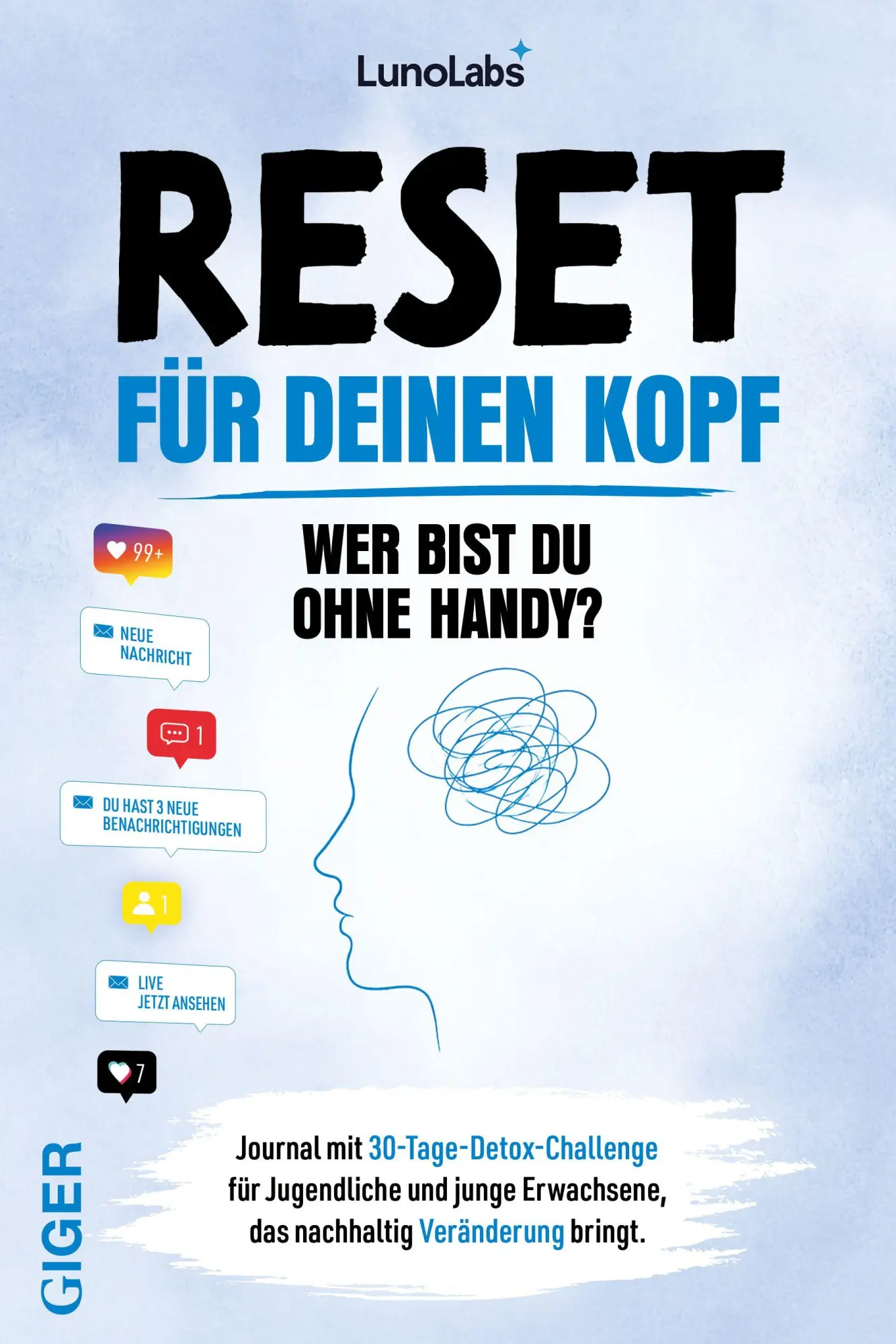 Journal Heft - Reset für deinen Kopf - Wer bist du ohne Handy?