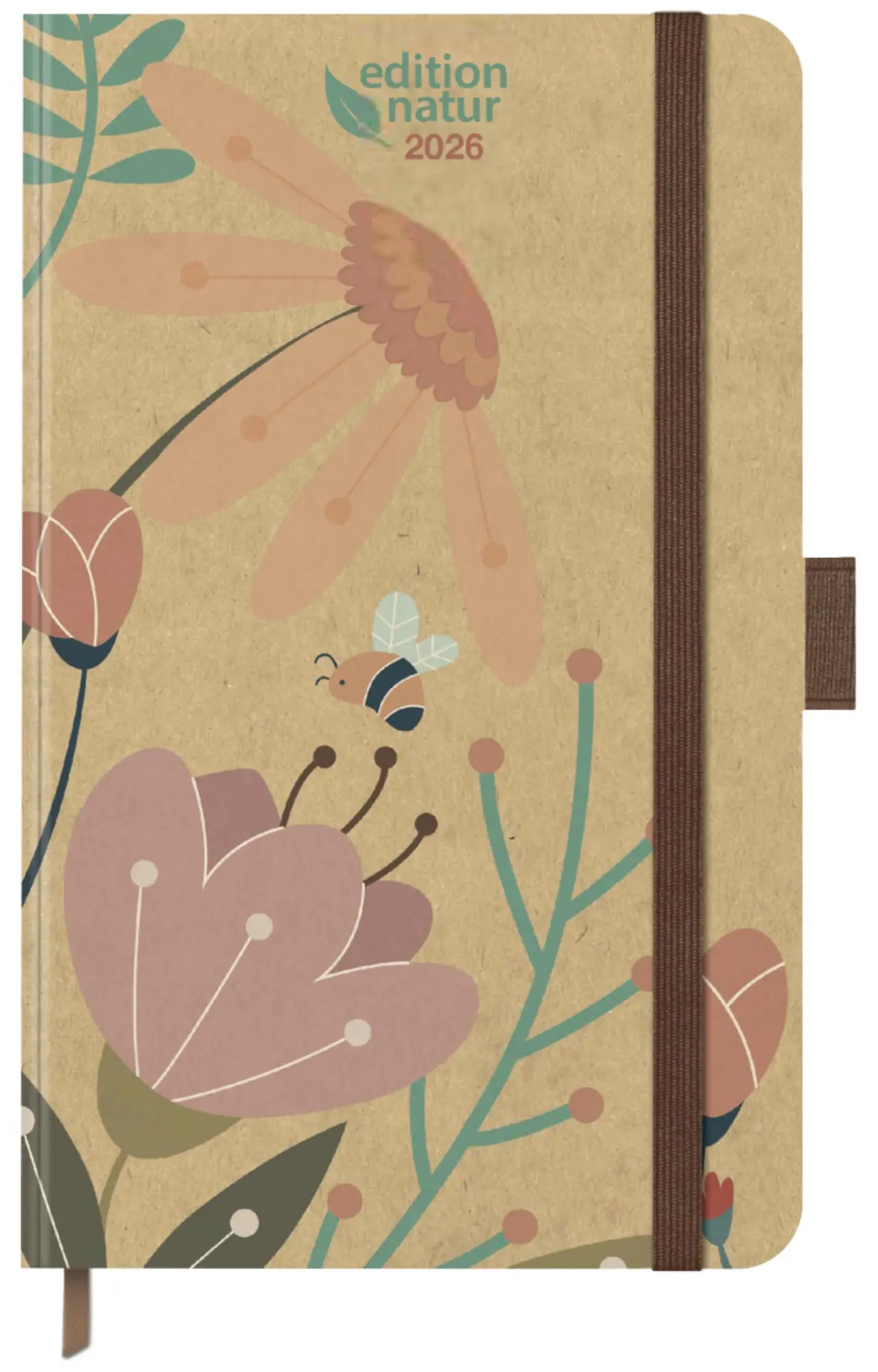Cover: 9783731891086 | Buchkalender Times Big12 Edition Natur Little bee 2026 | Verlag Korsch