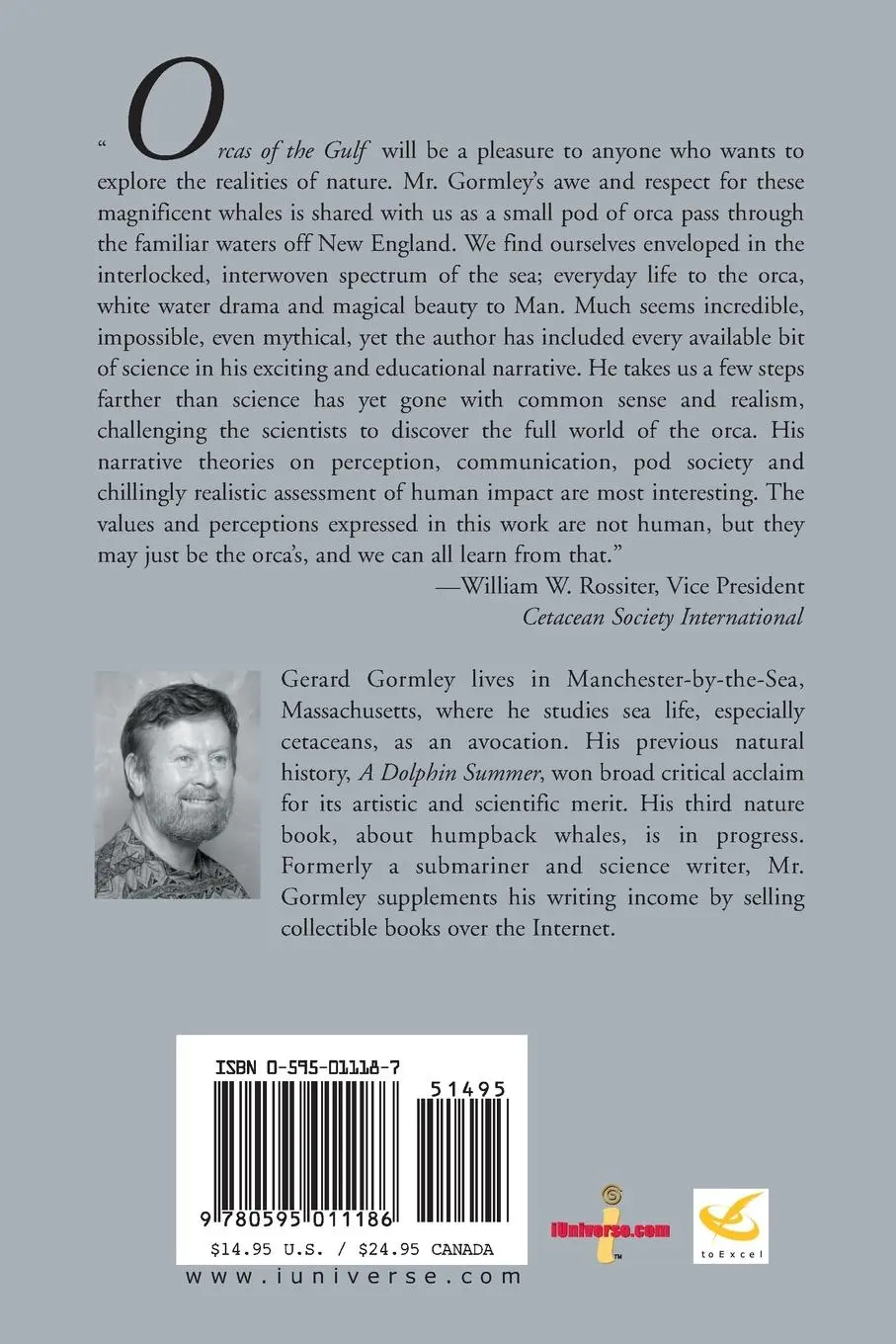 Rückseite: 9780595011186 | Orcas of the Gulf | A Natural History | Gerard Gormley | Taschenbuch