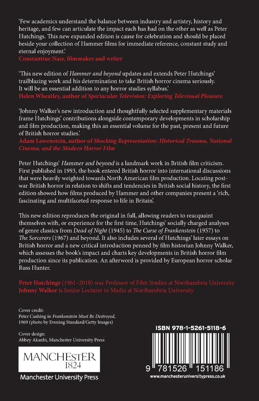 Rückseite: 9781526151186 | Hammer and beyond | The British horror film | Peter Hutchings | Buch