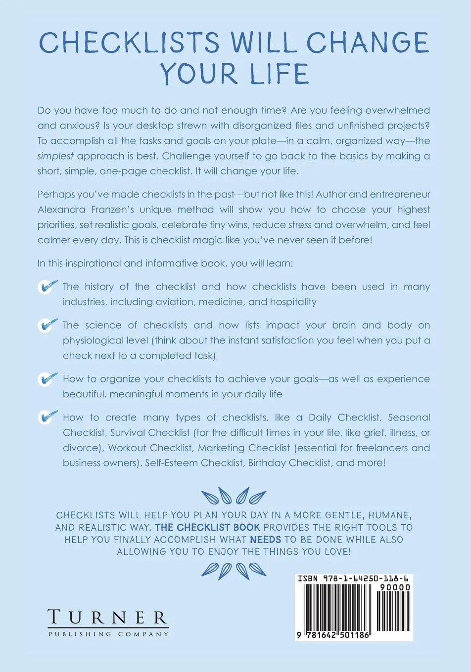 Rückseite: 9781642501186 | The Checklist Book | Alexandra Franzen | Taschenbuch | Englisch | 2020