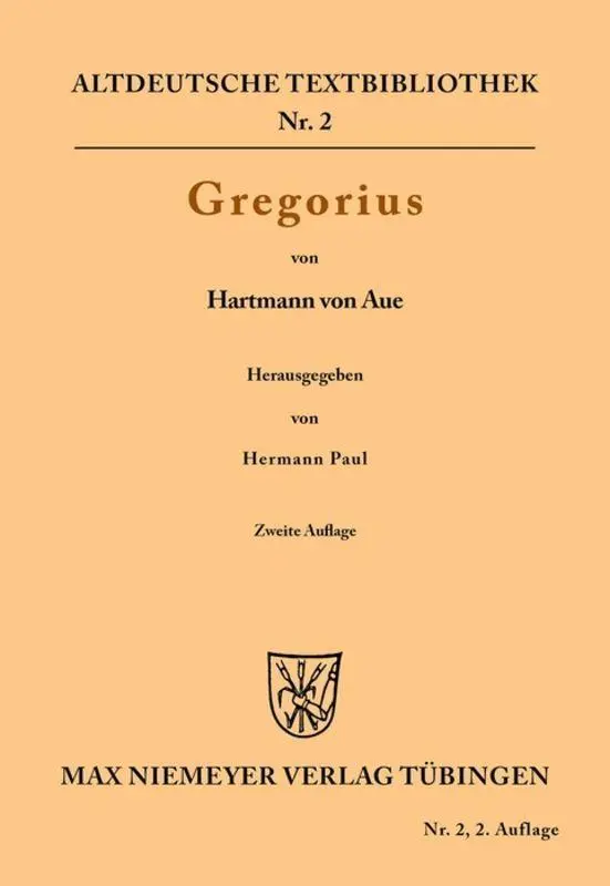 Cover: 9783110501186 | Gregorius | Hartmann Von Aue | Taschenbuch | ISSN | Deutsch