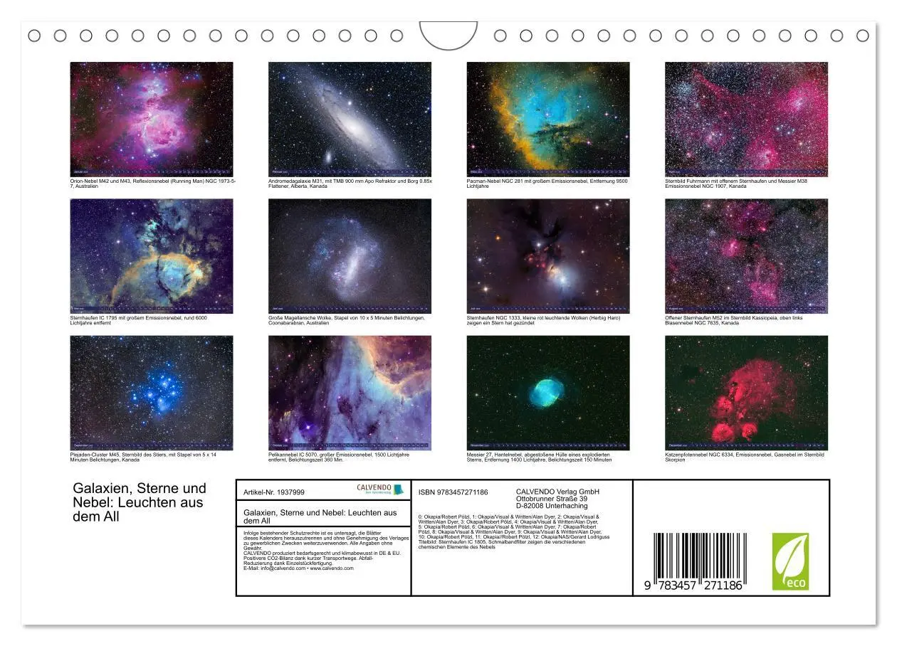 Bild: 9783457271186 | Galaxien, Sterne und Nebel: Leuchten aus dem All (Wandkalender 2026...