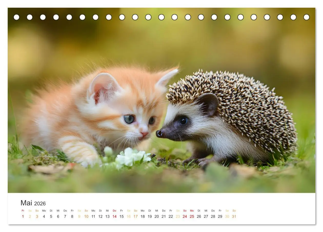 Bild: 9783457341186 | Zauberhafte Katzenbabys (Tischkalender 2026 DIN A5 quer), CALVENDO...