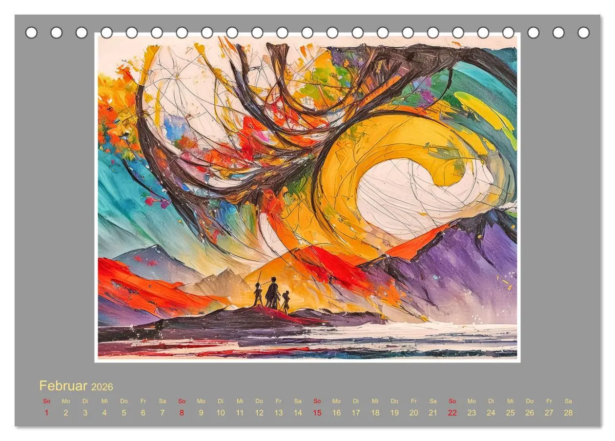 Bild: 9783457411186 | Expressionistische Landschaften (Tischkalender 2026 DIN A5 quer),...