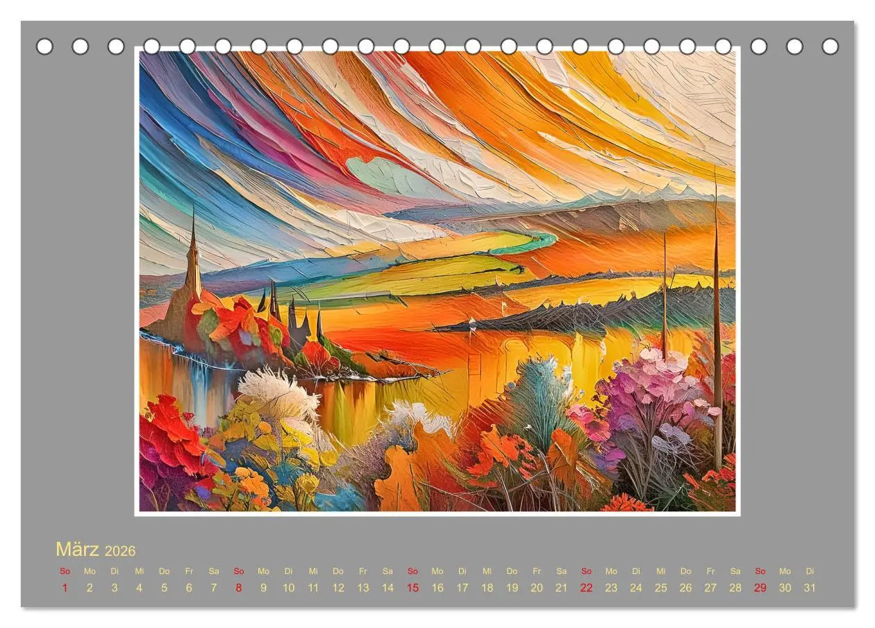 Bild: 9783457411186 | Expressionistische Landschaften (Tischkalender 2026 DIN A5 quer),...