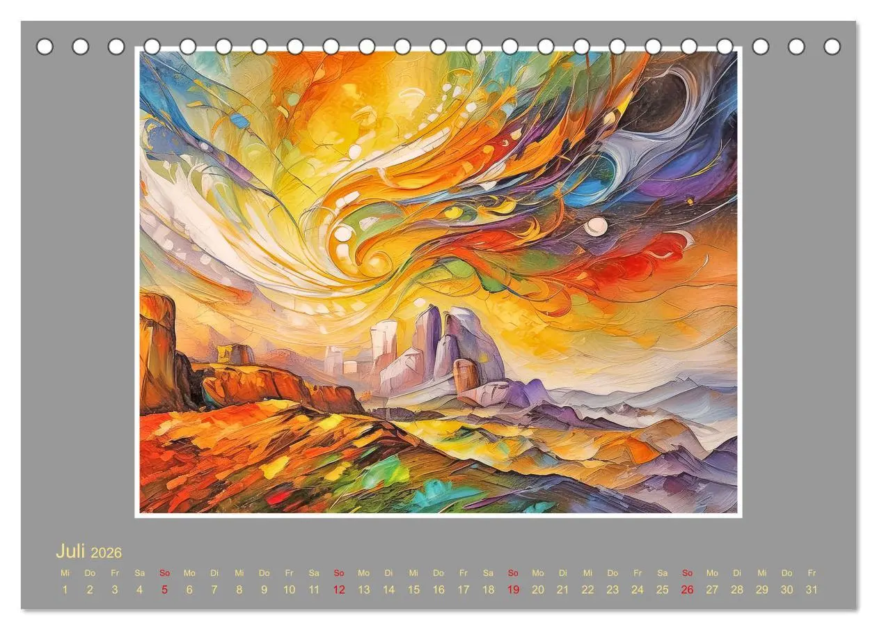 Bild: 9783457411186 | Expressionistische Landschaften (Tischkalender 2026 DIN A5 quer),...