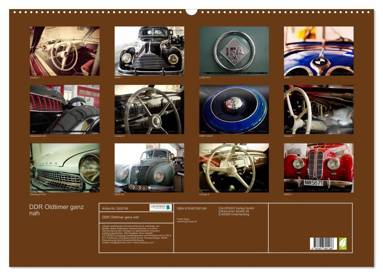 Bild: 9783457891186 | DDR Oldtimer ganz nah (Wandkalender 2026 DIN A2 quer), CALVENDO...