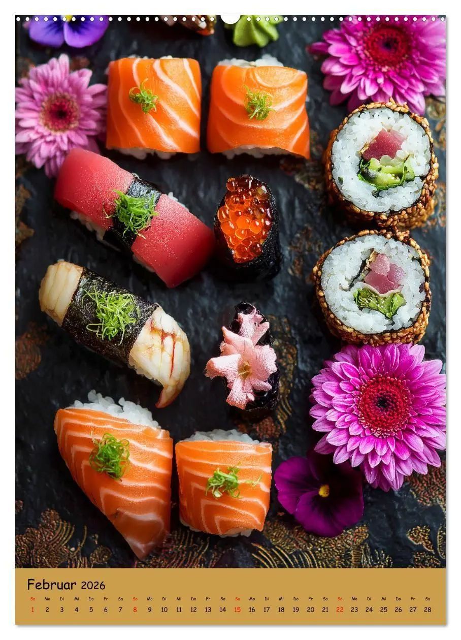 Bild: 9783516671186 | Sushi Kalender - Japanisches Essen für Sushi Liebhaber...