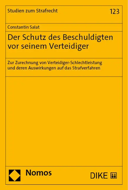 Cover: 9783756011186 | Der Schutz des Beschuldigten vor seinem Verteidiger | Constantin Salat