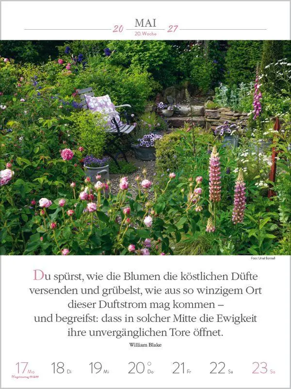 Bild: 9783819301186 | Literaturkalender Gartenlust 2027 | Korsch Verlag | Kalender | 54 S.