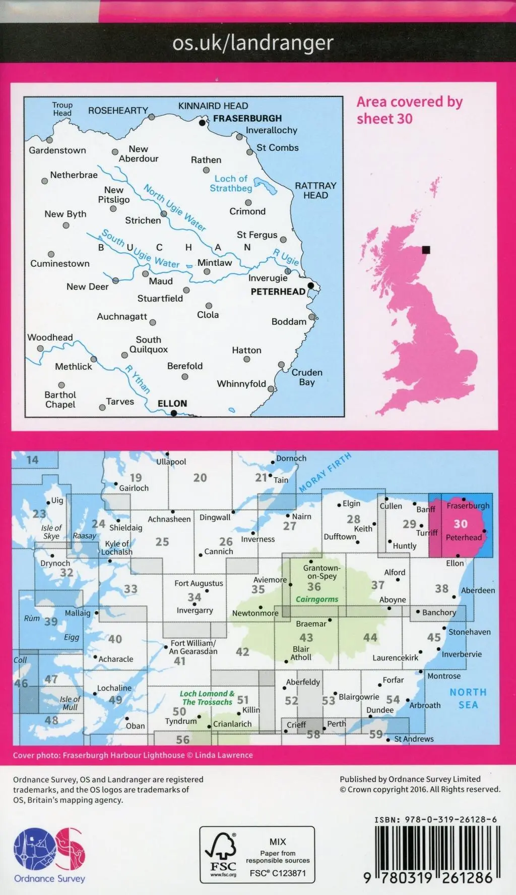 Bild: 9780319261286 | Fraserburgh, Peterhead &amp; Ellon | Ordnance Survey | (Land-)Karte | 2016