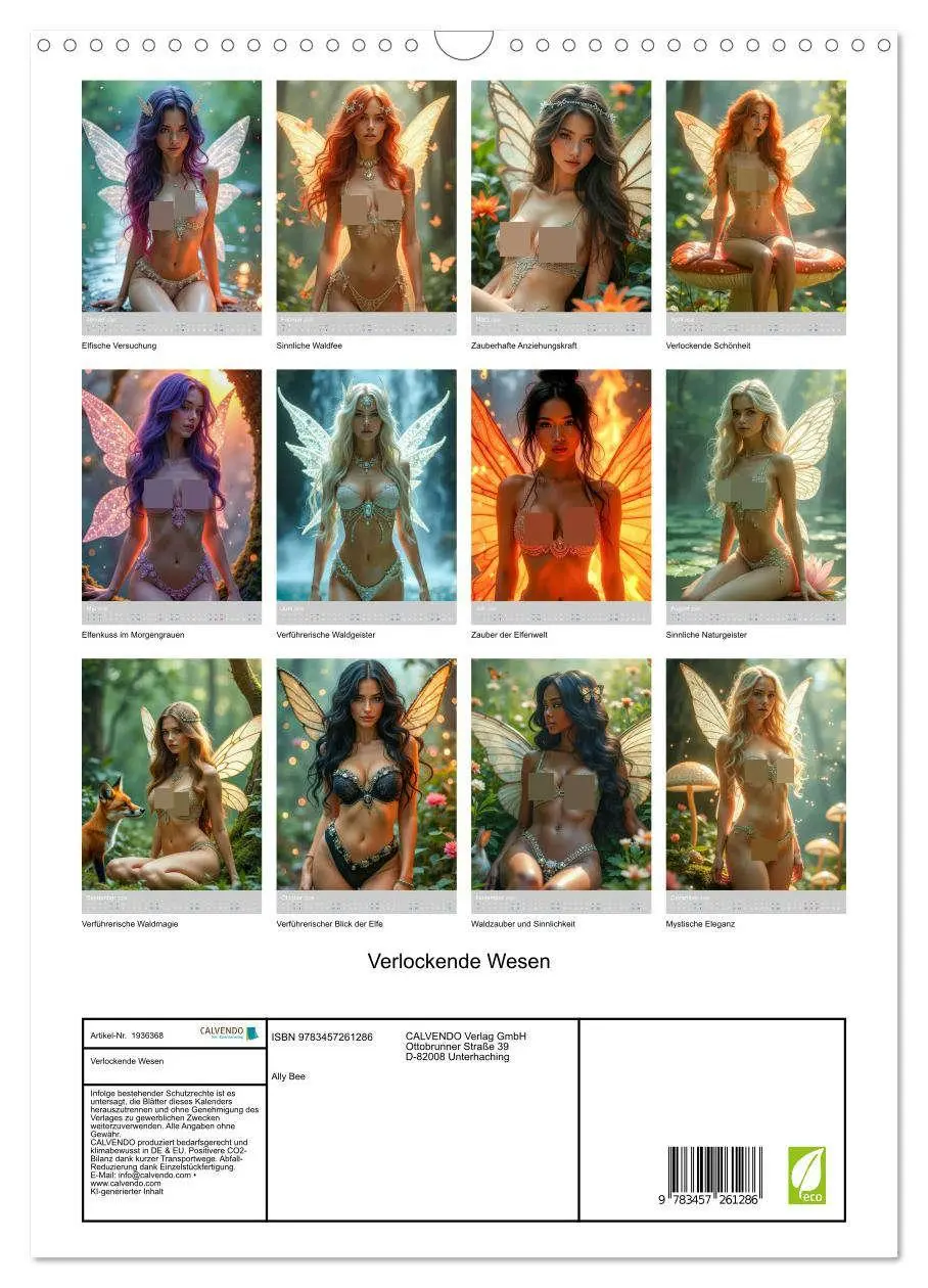 Bild: 9783457261286 | Verlockende Wesen (Wandkalender 2026 DIN A3 hoch), CALVENDO...