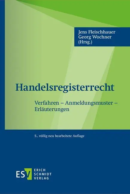 Cover: 9783503241286 | Handelsregisterrecht | Verfahren - Anmeldungsmuster - Erläuterungen