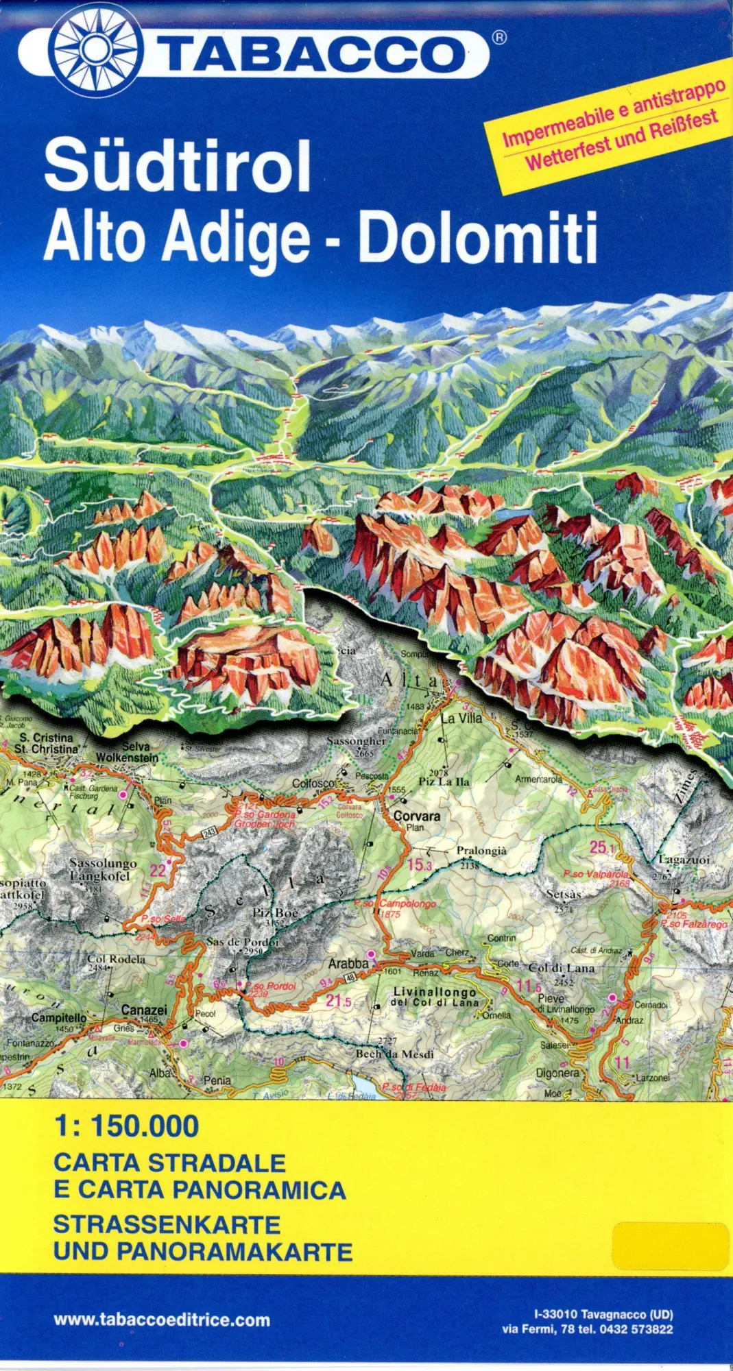 Cover: 9788883151286 | Strassenkarte Südtirol / Alto Adige - Dolomiti 1:150 000 | Deutsch