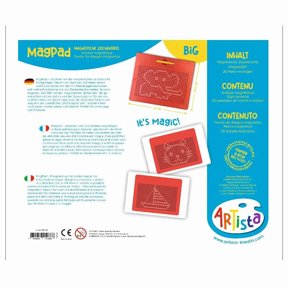 Bild: 7640250151386 | ARTISTA - Magnet Zeichentafel Big | Spielzeug | 2023 | ARTISTA