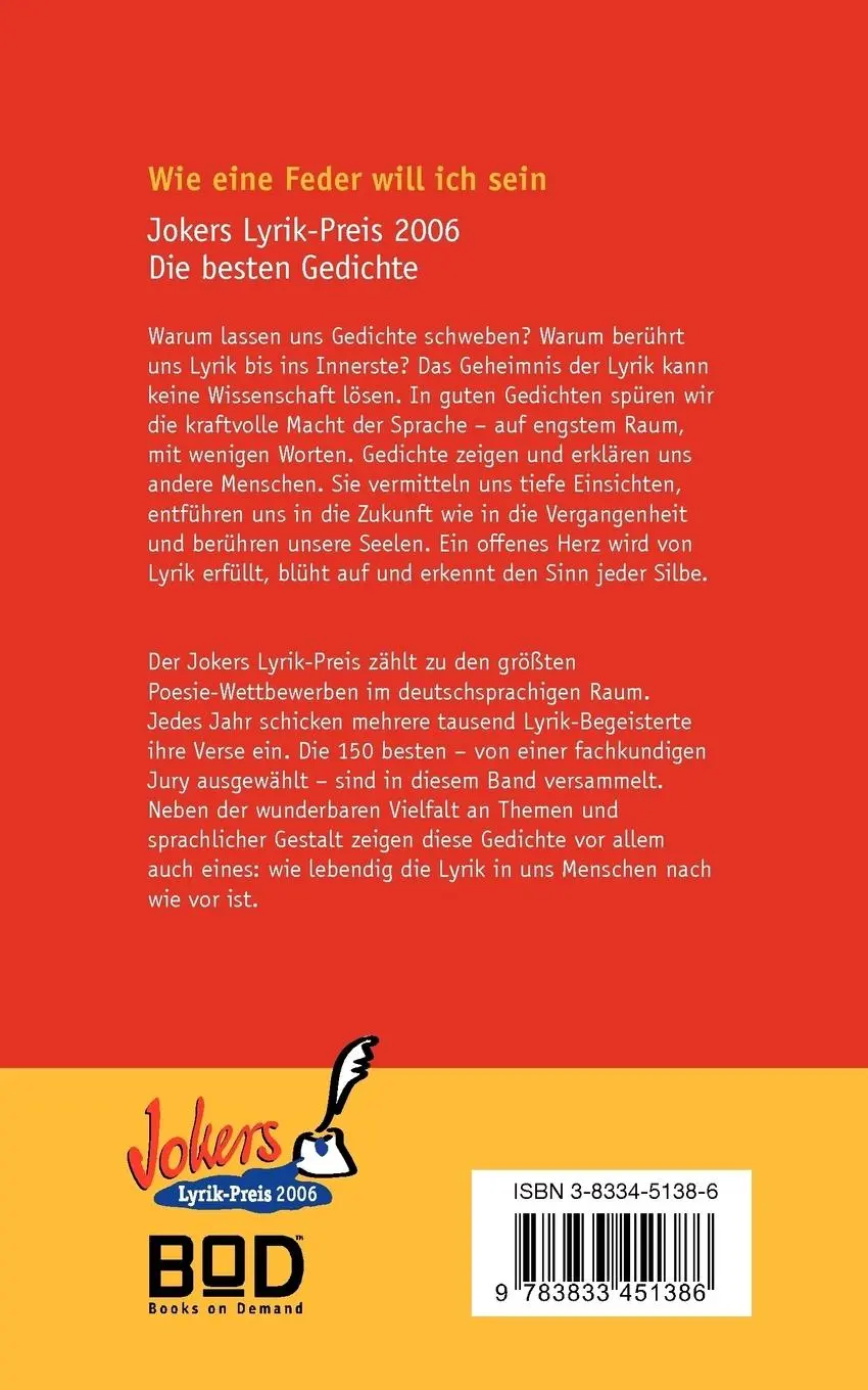 Rückseite: 9783833451386 | Wie eine Feder will ich sein ... | Jokers Reststeller | Taschenbuch