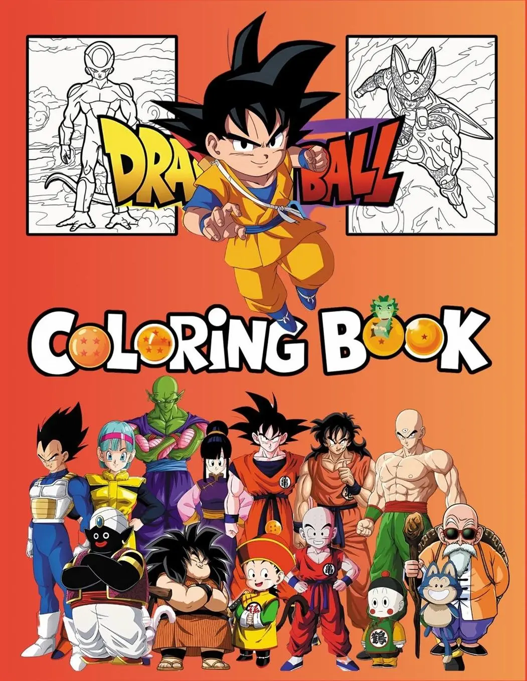 Cover: 9785887401386 | Dragon Ball Coloring Book | Easy and Fun Coloring Pages for Kids