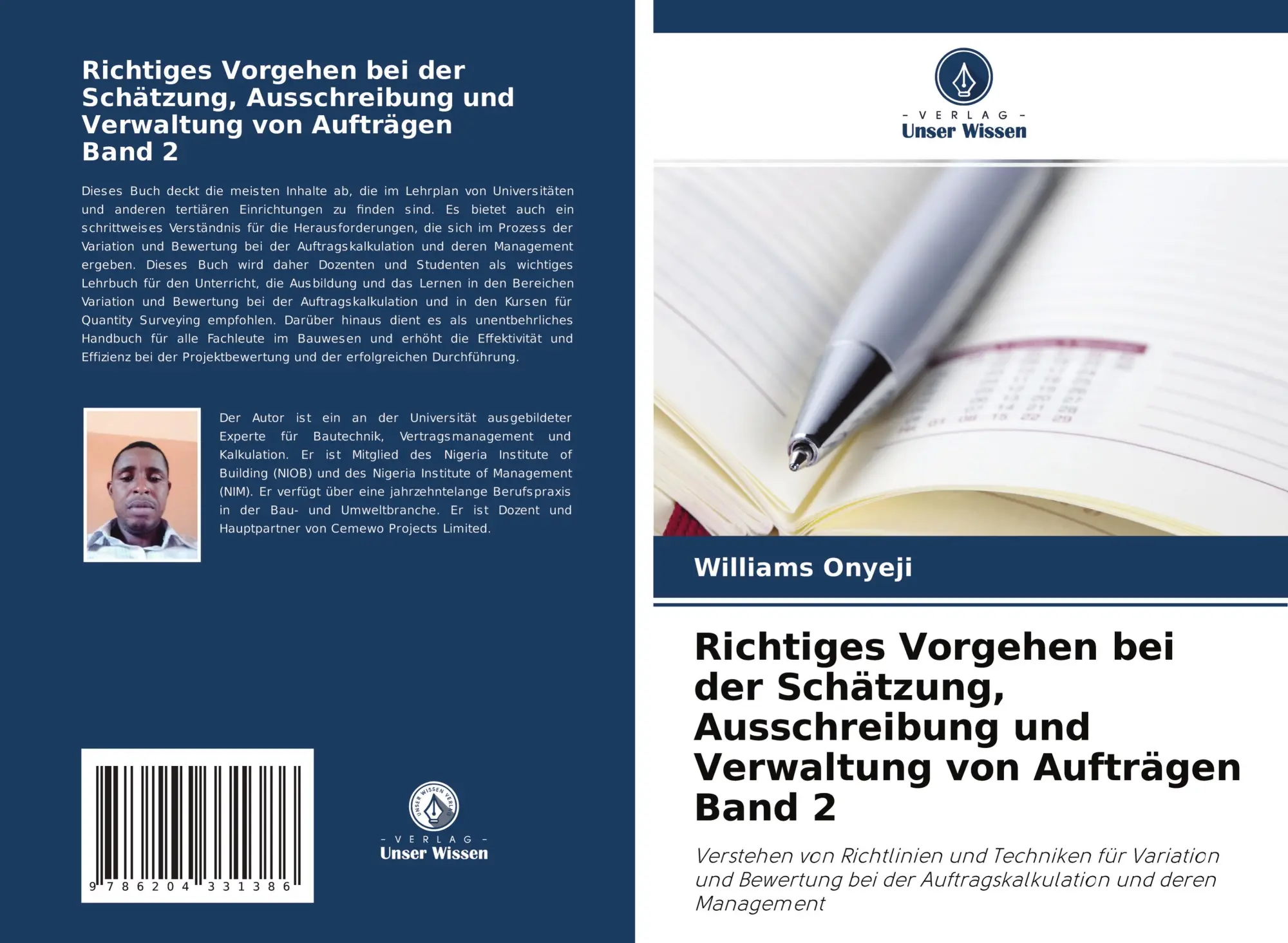 Cover: 9786204331386 | Richtiges Vorgehen bei der Schätzung, Ausschreibung und Verwaltung...
