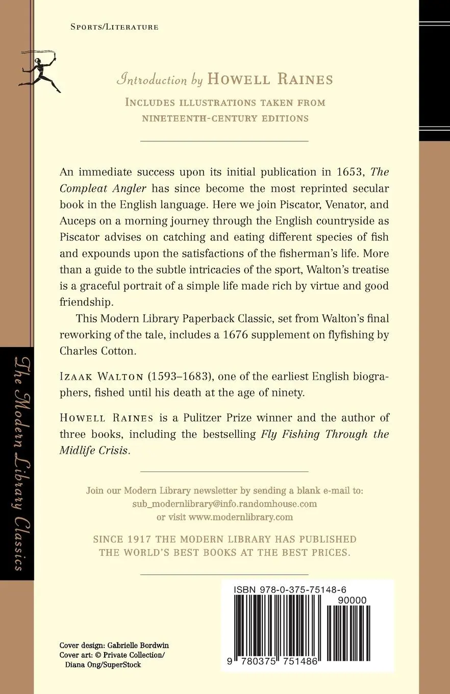 Rückseite: 9780375751486 | The Compleat Angler | or, The Contemplative Man's Recreation | Buch
