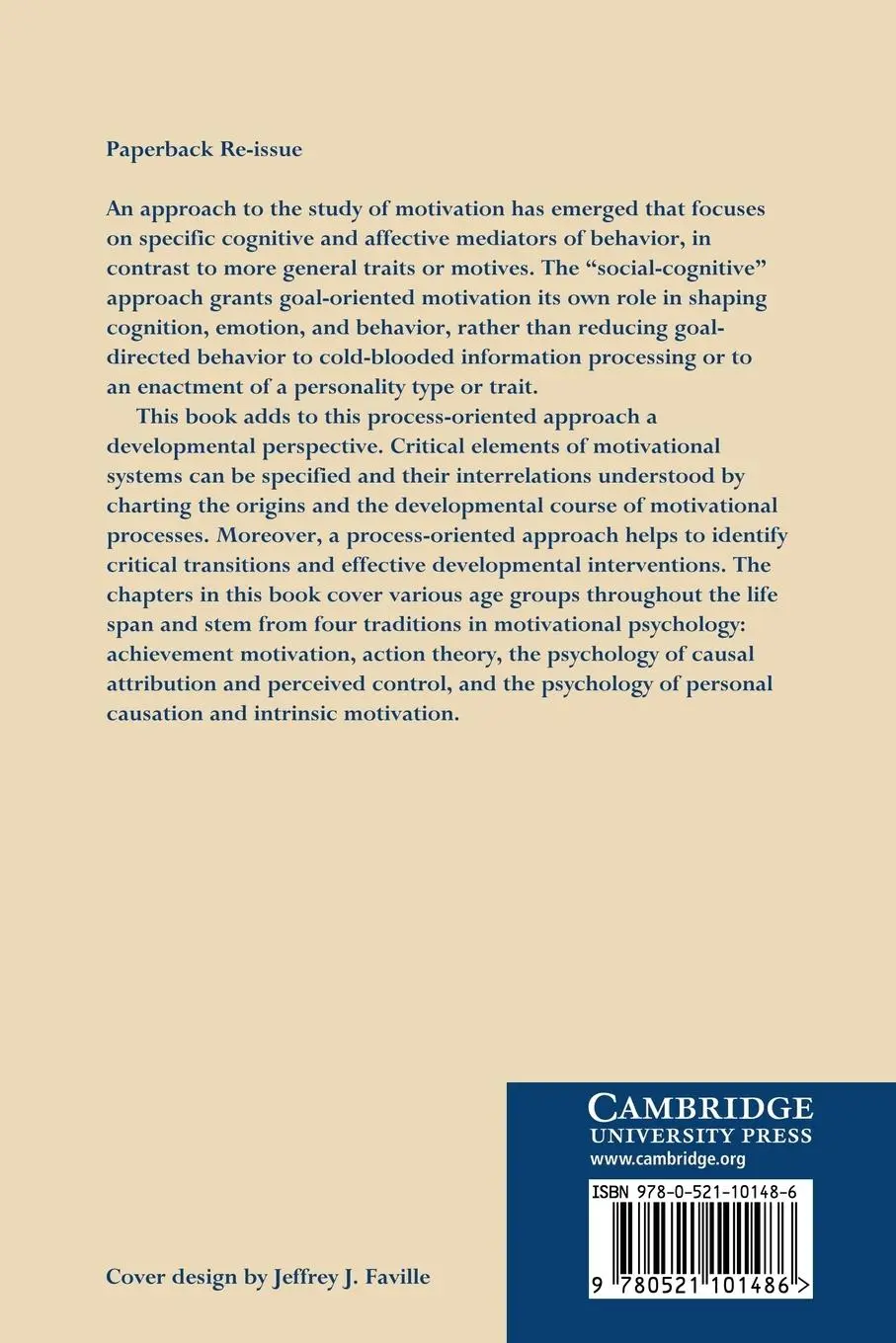 Rückseite: 9780521101486 | Motivation and Self-Regulation Across the Life Span | Taschenbuch
