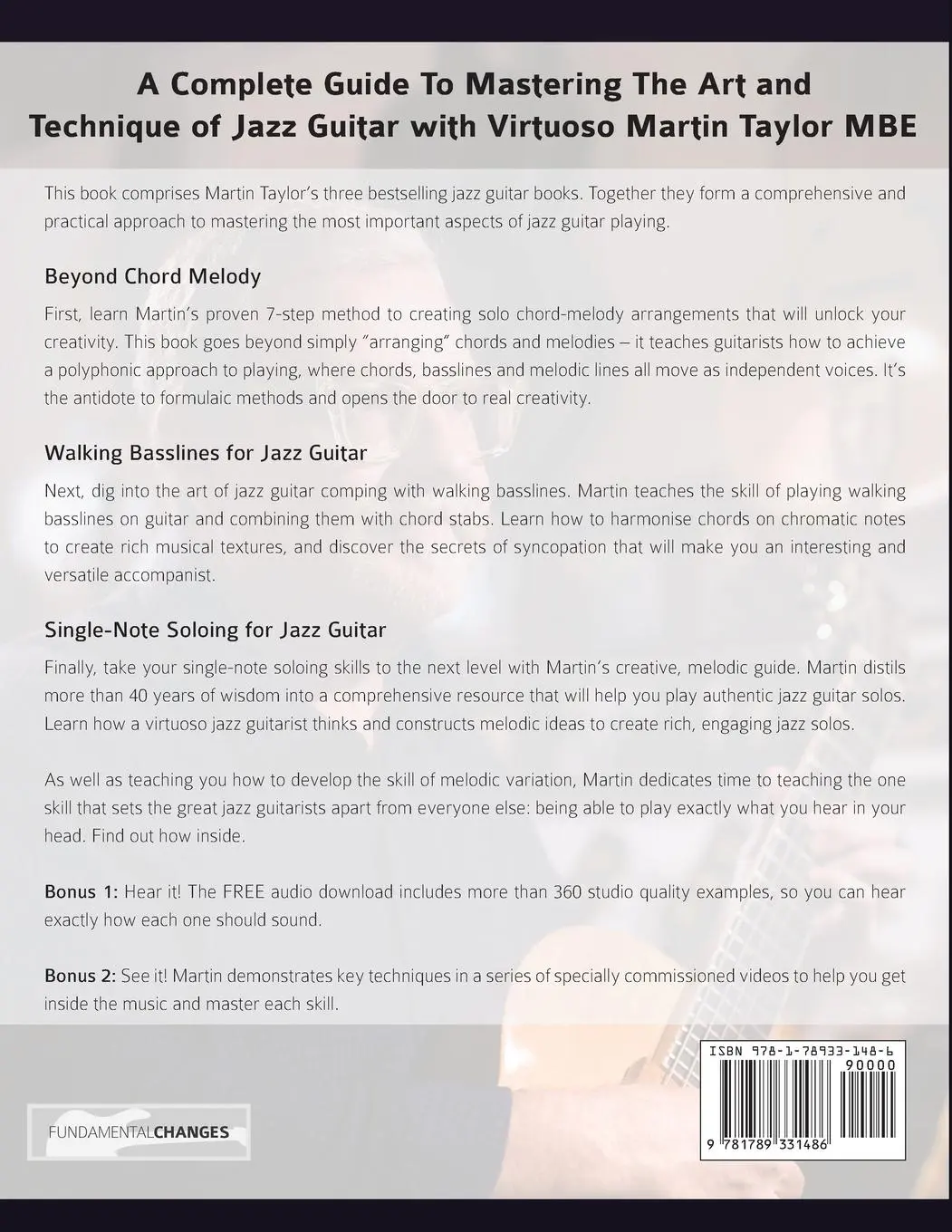 Rückseite: 9781789331486 | Martin Taylor Complete Jazz Guitar Method Compilation | Taylor (u. a.)