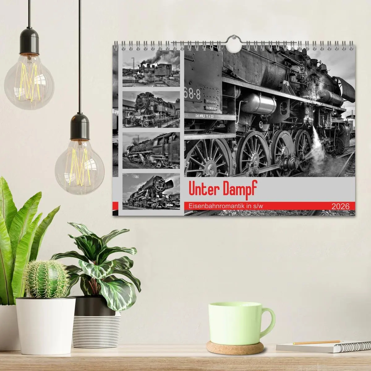 Bild: 9783457861486 | Unter Dampf - Eisenbahnromantik in schwarz-weiß (Wandkalender 2026...