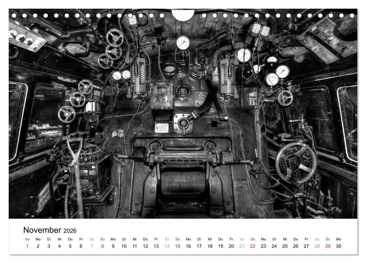 Bild: 9783457861486 | Unter Dampf - Eisenbahnromantik in schwarz-weiß (Wandkalender 2026...