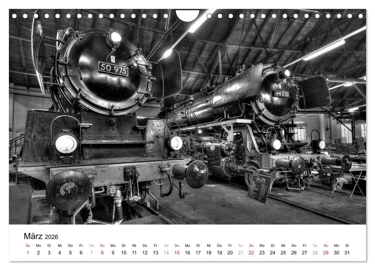 Bild: 9783457861486 | Unter Dampf - Eisenbahnromantik in schwarz-weiß (Wandkalender 2026...