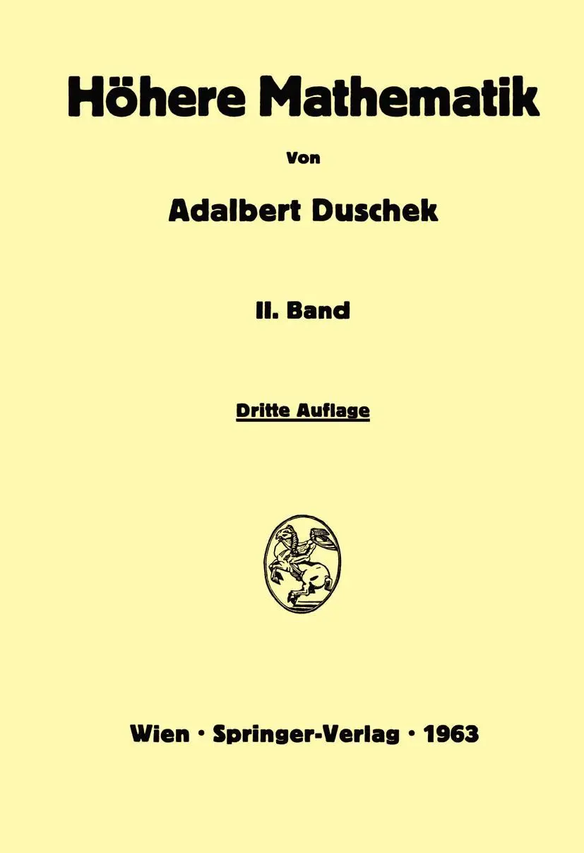 Cover: 9783709171486 | Vorlesungen über höhere Mathematik | Adalbert Duschek | Taschenbuch