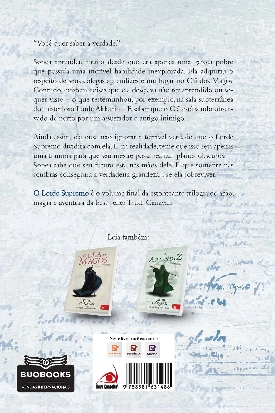 Rückseite: 9788581631486 | O Lorde Supremo | Trudi Canavan | Taschenbuch | Portugiesisch | 2013
