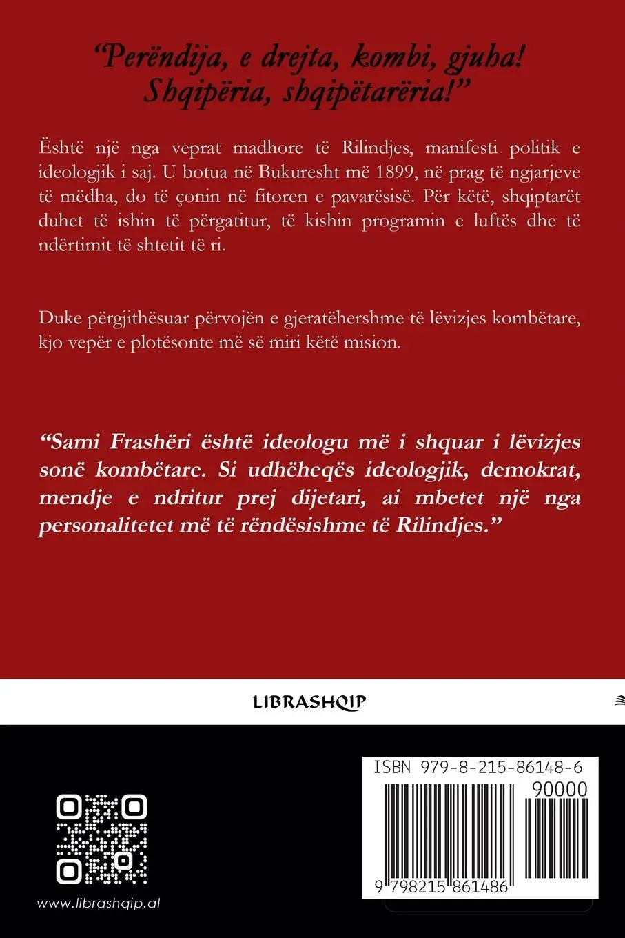 Rückseite: 9798215861486 | Shqipëria ç'ka qënë, ç'është e ç'do të bëhetë? | Sami Frashëri | Buch
