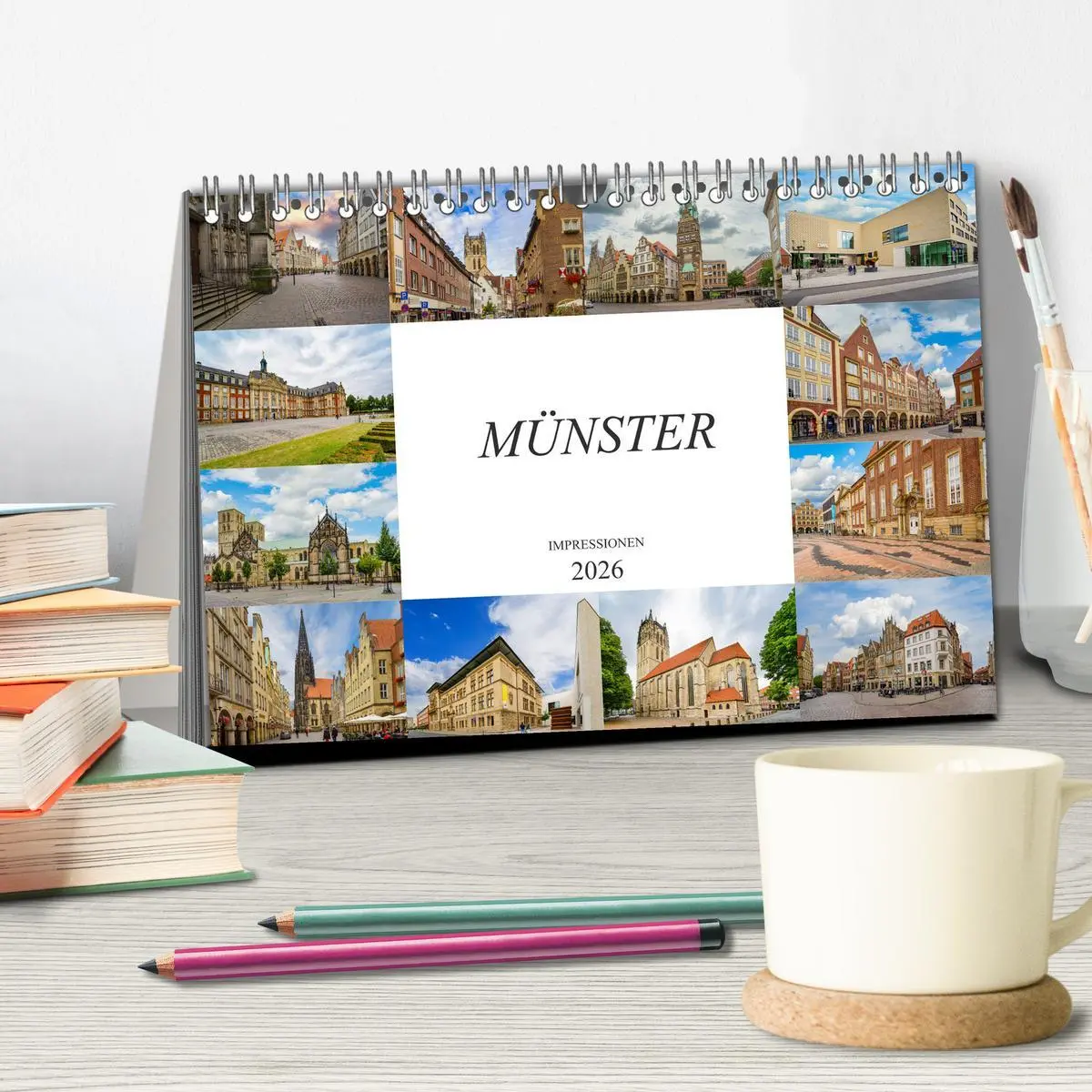 Bild: 9783457781586 | Münster Impressionen (Tischkalender 2026 DIN A5 quer), CALVENDO...
