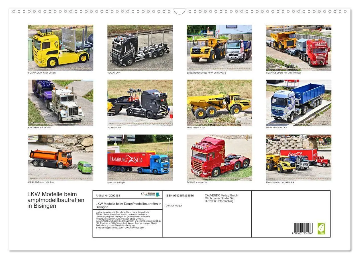 Bild: 9783457851586 | LKW Modelle beim Dampfmodellbautreffen in Bisingen (Wandkalender...