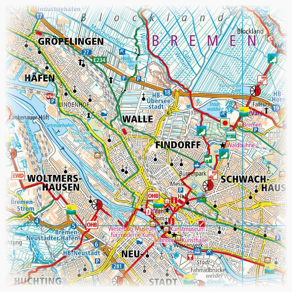 Bild: 9783747301586 | Bremen und umzu 1:100 000 | (Land-)Karte | Radkarte | Deutsch | 2019