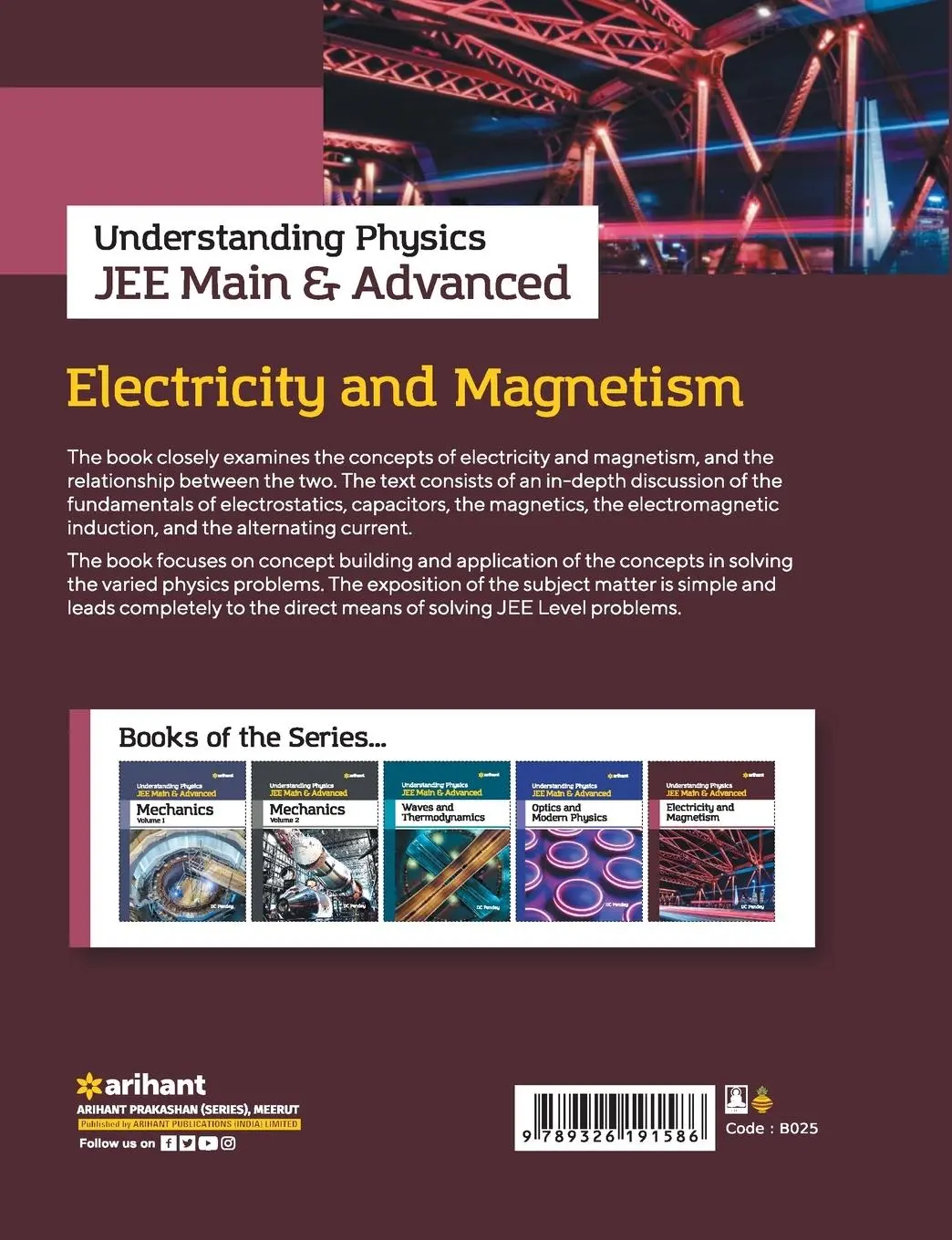 Rückseite: 9789326191586 | Understanding Physics for JEE Main and Advanced Electricity and...