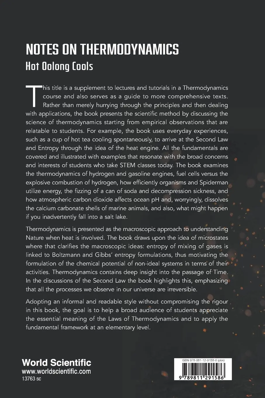 Rückseite: 9789811291586 | NOTES ON THERMODYNAMICS | HOT OOLONG COOLS | Hway Chuan Kang | Buch